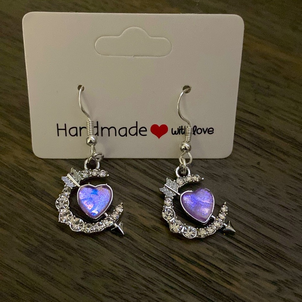 Heart Dangle Earrings